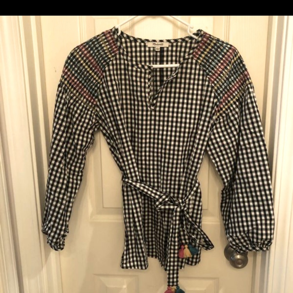 MADEWELL Peasant long sleeve blouse